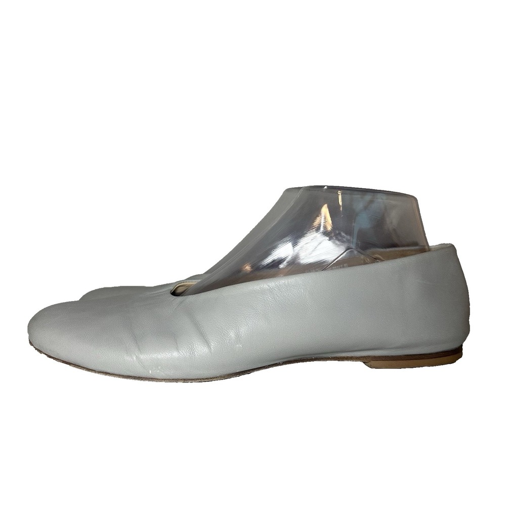 COS Light Gray Leather Ballet Flats